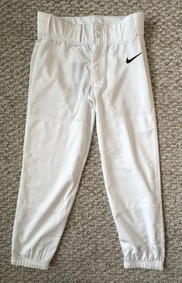 Nike Juvenil NUEVO con Etiquetas CD0104-100 Pantalones de Béisbol Blancos de Largo Completo Talla M Foto 1 de 4