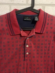 Camisa Polo Greg Norman Collection Para Hombre XL Rojo Granate Algodón Patrón AOP Golf - Imagen 1 de 15