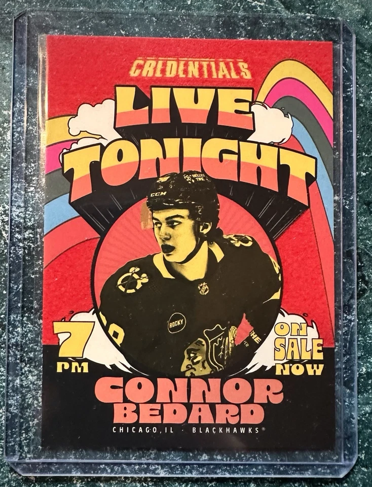 2023-24 Upper Deck Credentials Live Tonight Connor Bedard #LT-18 Rookie RC - Image 1 of 2