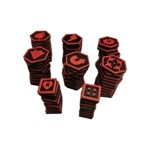 Warhammer Kill Team Tokens x 80 Pcs Black & Red - Picture 1 of 2