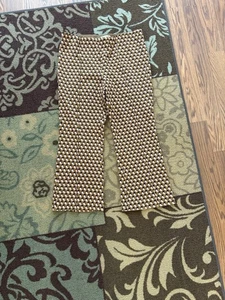 Anthropologie Maeve The Margot Kick-Flare Geometric Pants Sz M Cropped Knit - Picture 1 of 6