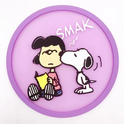 Snoopy & Lucy durchsichtige Gummiuntersetzer Smak Peanuts Bandai Gachapon Ani... - Bild 1 von 4