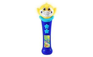 eKids Baby Shark Toy Microphone for Kids, Includes Built-in Music and Lights - Picture 1 of 3