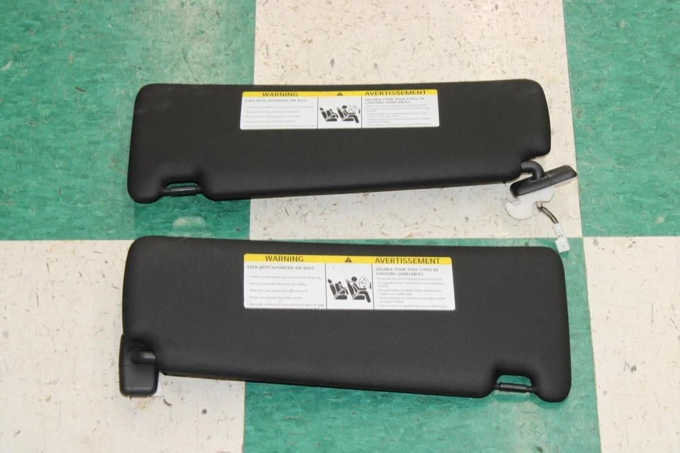 14-15 BMW 435i Black Driver Passenger LH RH Sunvisor Sun Visor Pair Factory OEM Foto 1 de 4