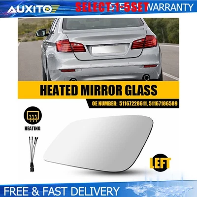 For BMW 535i GT XDRIVE 550i GT XDRIVE Driver Left Side Heated Mirror Glass 1-5X — 第 1/2 张图片