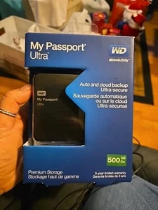 NUEVO WESTERN DIGITAL WD 500 GB My Passport Ultra USB 3.0 Almacenamiento Premium - Imagen 1 de 5