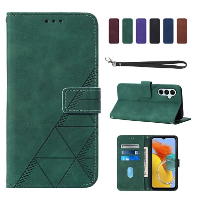 Leather Case for iPhone 15 14 13 12 Pro Max 11 Xs 7/8 Magnetic Wallet Flip Cover - Image 1 of 4