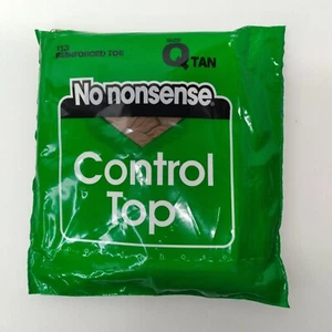 Vintage No Nonsense Control Top Pantyhose Reinforced Toe Queen TAN 113 Hosiery - Picture 1 of 3