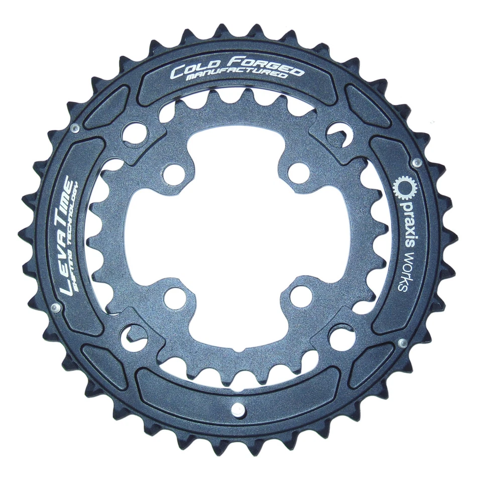 New* Praxis Levatime Cold Forged 38/26 MTB Chainring Set 104/64 BCD 2 x Black - Image 1 of 1
