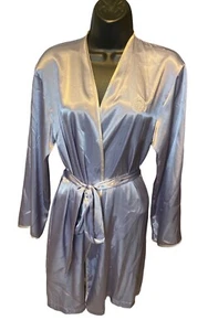 Jones New York Purple Satin Short Belted Robe Sz S/M - Picture 1 of 11