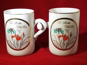 Interlocking Mother Mugs Mothers Day is in May "TO MOTHER WITH LOVE" mugs - Bild 1 von 5