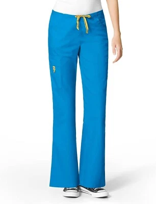 Wonderwink Romeo Womens Scrub Pants Malibu Blue Sz XS Tall - Image 1 of 4