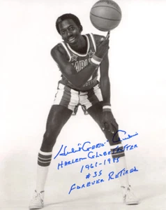 HUBERT GEESE AUSBIE SIGNED 8x10 PHOTO HUGE INSCRIPTION GLOBETROTTERS BECKETT BAS - Picture 1 of 2