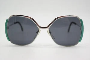 Gafas de sol vintage Silhouette 462 plata verde ovaladas gafas de sol - Imagen 1 de 6