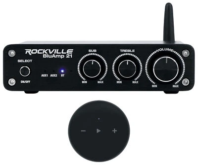 Rockville BLUAMP 21 BLACK 2.1 Channel Bluetooth Home Amp+Wifi Streaming Receiver - Image 1 of 4