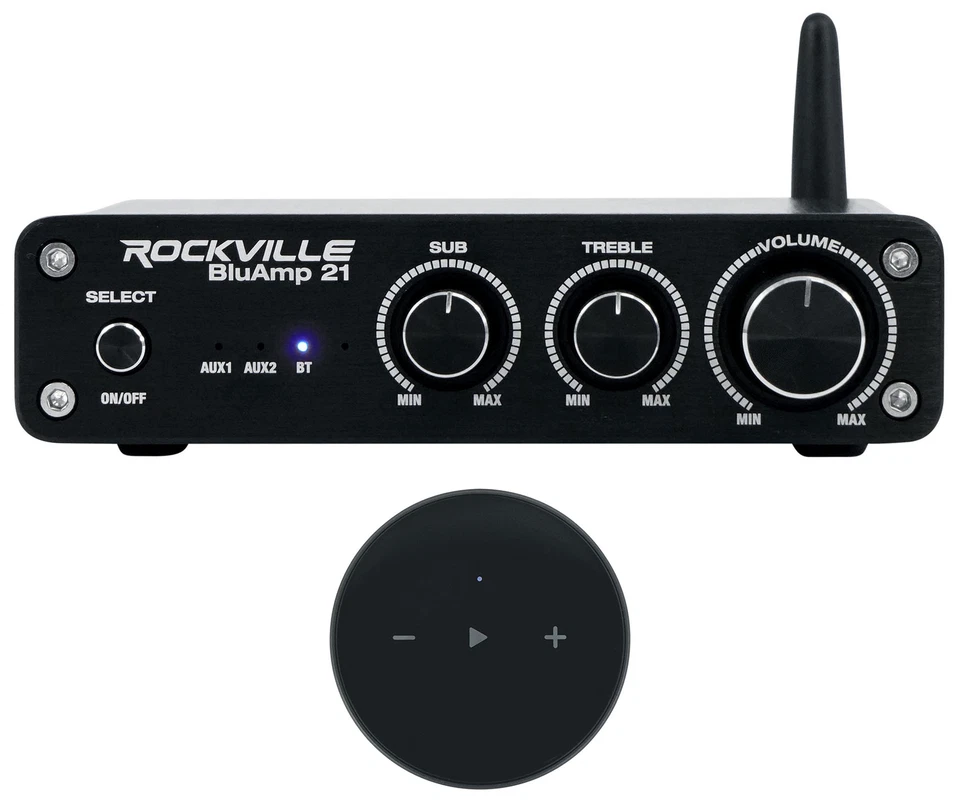 Rockville BLUAMP 21 BLACK 2.1 Channel Bluetooth Home Amp+Wifi Streaming Receiver - Image 1 of 4