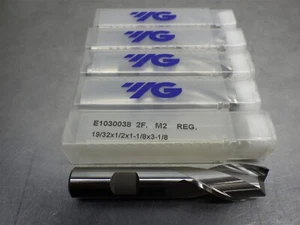 5 NEU! YG 19/32" HSS Schaftfräser 2 Flöte 3-1/8" OAL E1030038 - Bild 1 von 3