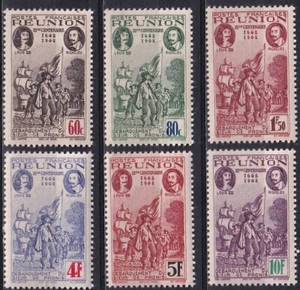 Reunión 1943 Yvert 180/85 barcos barcos MNH VF - Imagen 1 de 1