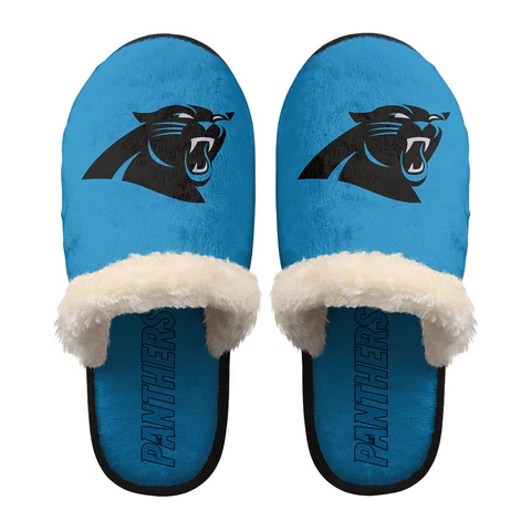 Carolina Panthers House Fuzzy Slippers Indoor/Outdoor Winter Soft Slippers Gift Cover