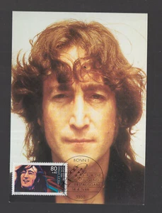 Alemania Federal 1988 tarjeta máxima músico de rock y pop John Lennon "The Beatles" - Imagen 1 de 1