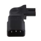 Iec 320 C14 To C7 Molded Plug Converter Power Adapter Angled Connector Black