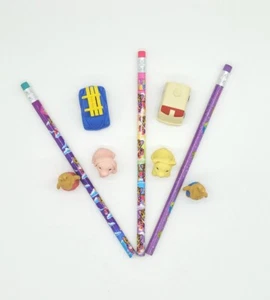 Lisa Frank Bleistifte 3er Set und Iwako Mini 3D Radiergummis 6er Set Schulbedarf - Bild 1 von 8