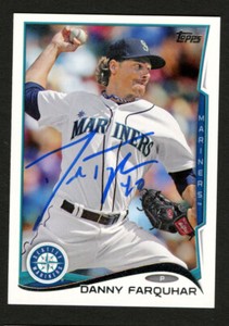 Danny Farquhar #244 signed autograph auto 2014 Topps Baseball Trading Card 