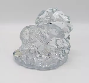 SEA Glasbruk Kosta Schweden Klarglas Eisbär Eisberg Figur Briefbeschwerer - Bild 1 von 6