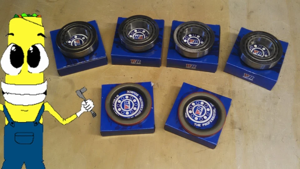 前轮轴承密封套件适用于吉普 CJ5A 66-68 6 件套轴承赛车和密封 — 第 1/1 张图片