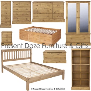 Cotswold Solid Pine Chest Wardrobe Ottoman Bedside Bed Bookcase - Easy Assembly - Picture 1 of 37