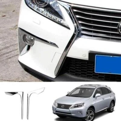 For Lexus RX350 450h 2013-15 F Sport Chrome Front Bumper Fog Light Strip Trim 2P Foto 1 de 4