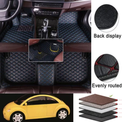 For Volkswagen New-Beetle 2008-2019 Car Floor Mats Carpets Waterproof Front Rear - Image 1 of 4