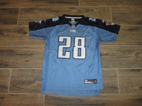 Chris Johnson Tennessee Titans NFL Football Jersey Reebok Vintage Youth XL 18/20 Cover