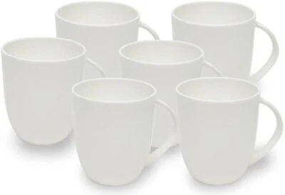 MAXWELL & WILLIAMS CASHMERE COUPE 6 x MUGS 420ml (BC1920) NEW/UNUSED