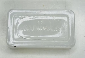 READ Vtg Nadinola Beauty Cream/Bleaching Black & White Cream Milk Glass Lid ONLY - Picture 1 of 5