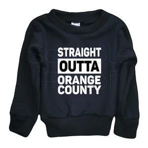 Toddler Boy Girl Sweatshirt Straight Outta Orange County Halloween Funny Horror - Picture 1 of 2