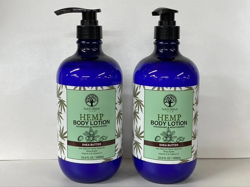 Shea butter body Nourishing  lotion with Natural hemp seed oil 33.8 oz (2 Pack ) - Image 1 of 2