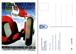 AUTODROMO DI MONZA POSTCARD - s. 447/922. 16° Gran Premio d'Italia 1938 - Foto 1 di 1