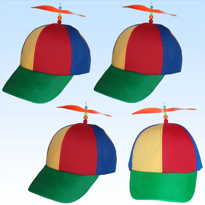 Bunte Propeller-Mütze – Karnevalskappe Mit Helikopter-Propeller, Baumwolle, Verstellbar
