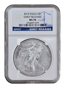 2013 $1 American Silver Eagle NGC MS70 Early Releases 