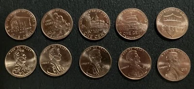 2009-10 P&D Complete 10 Coin Lincoln Penny Set LP1 LP2 LP3 LP4 and LP5 - Image 1 of 4