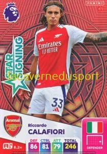 472 RICCARDO CALAFIORI # ARSENAL FC PANINI PREMIER LEAGUE 2024 2025 ADRENALYN - Picture 1 of 1