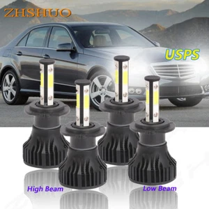 For Mercedes-Benz E350 E320 E550 LED Headlight Bulb High Low Beam Super White 4x - Picture 1 of 12