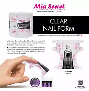 Mia secret FORMA UNGHIE TRASPARENTE rotolo da 500 pezzi - trasparente - Foto 1 di 2