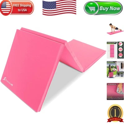 Alfombra de entrenamiento gruesa acolchada triple plegable con asas - Ideal para gimnasio y hogar Foto 1 de 4