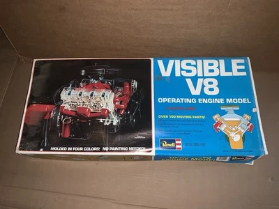 Vintage Revell Visible V8 Operating Engine Model Kit 1/4 Actual Size - Image 1 of 4