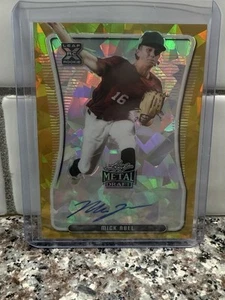 2021 Leaf Metal Draft Mick Abel Gold Refractor Auto Phillies REAL 1/1 One Of One - Picture 1 of 3