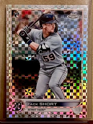 2022 Topps Chrome PRIZM REFRACTOR ROOKIE CARD Zack Short #86 - Detroit Tigers - Image 1 of 2