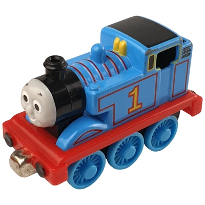 Vtg THOMAS TANK Thomas & Friends Take N Play Along Metal Diecast Train 2002 Blue - Image 1 of 4