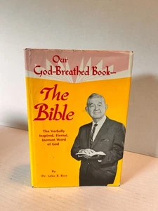 Our God-Breathed Book : The Bible by John R. Rice (1969 HC/DJ) Good - Picture 1 of 8